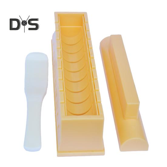 1 uppsättning förtjockad och långsträckt sushiformsats, klibbig matkvalitetsverktyg för sushimaskin av plast Nori fyllda rissushi gör-det-själv-tillverkningsmaskin Kökstillbehör