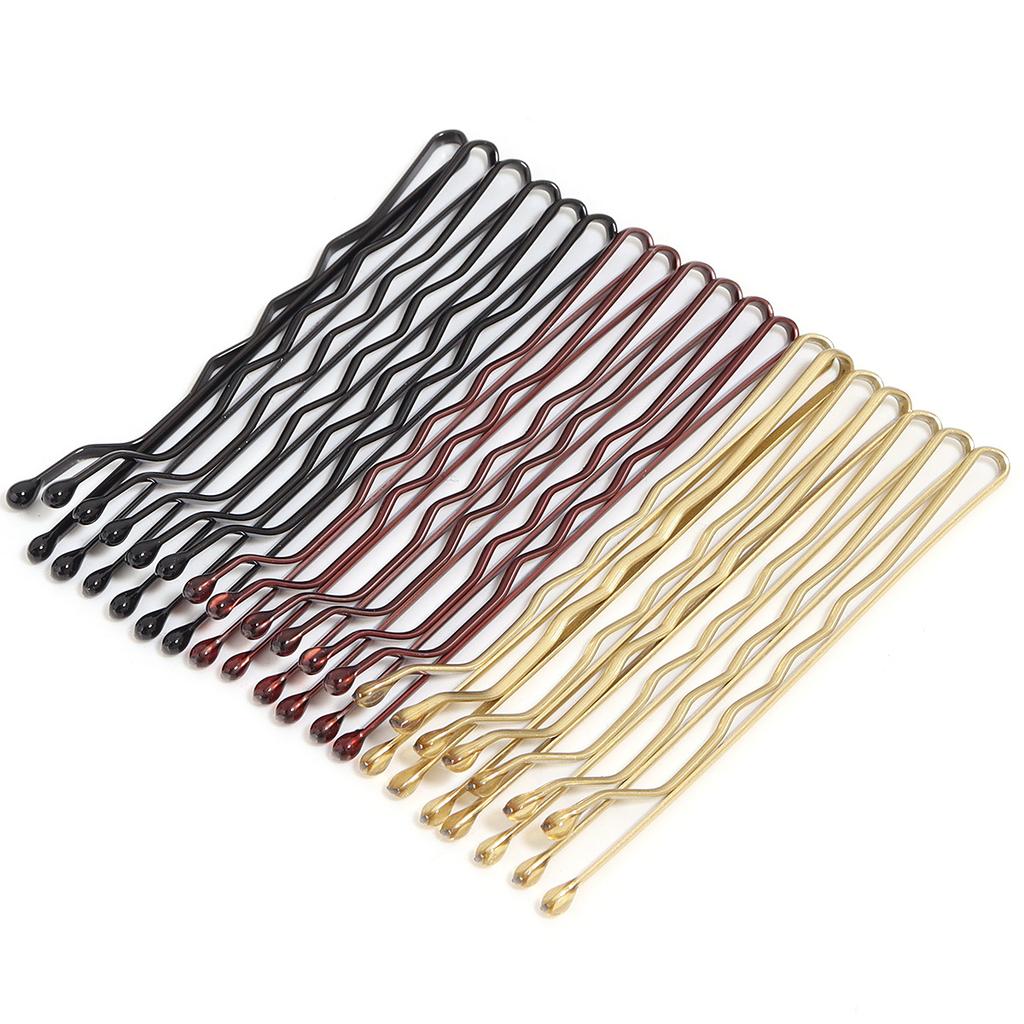 50pcs 5cm Metal Hairpins Casual Curly Wavy Grips Barrette Hair Clips For Women Girls DIY Hair Styling Tools Hair Accessories