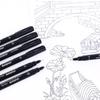 Black Micro Fine Pens,15 Sizes,Waterproof Archival Ink,Fine Tip Manga Markers for Artist Anime Sketch Technical