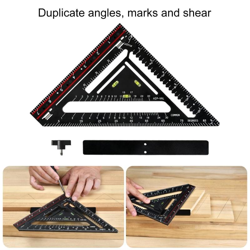 Easy To Carry Architectural Drafting Triangles Ruler With Positioning Bar For Accurate Drafting & Layout Measuring Tool