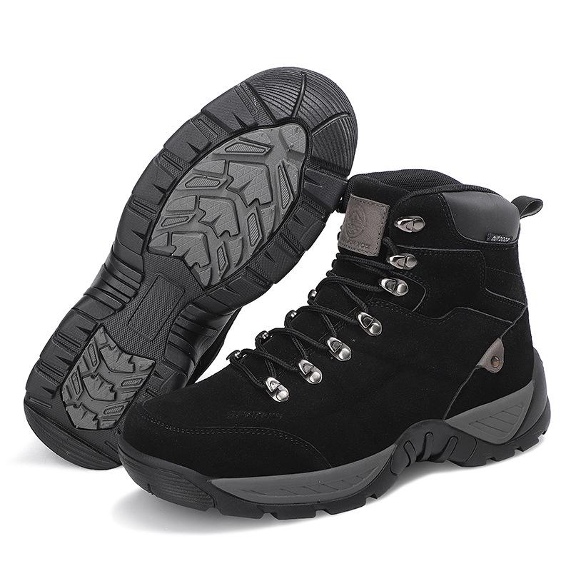 Men's Plus Size Mid-top Outdoor Training Boots - Non-slip & Wear-resistant for Hiking