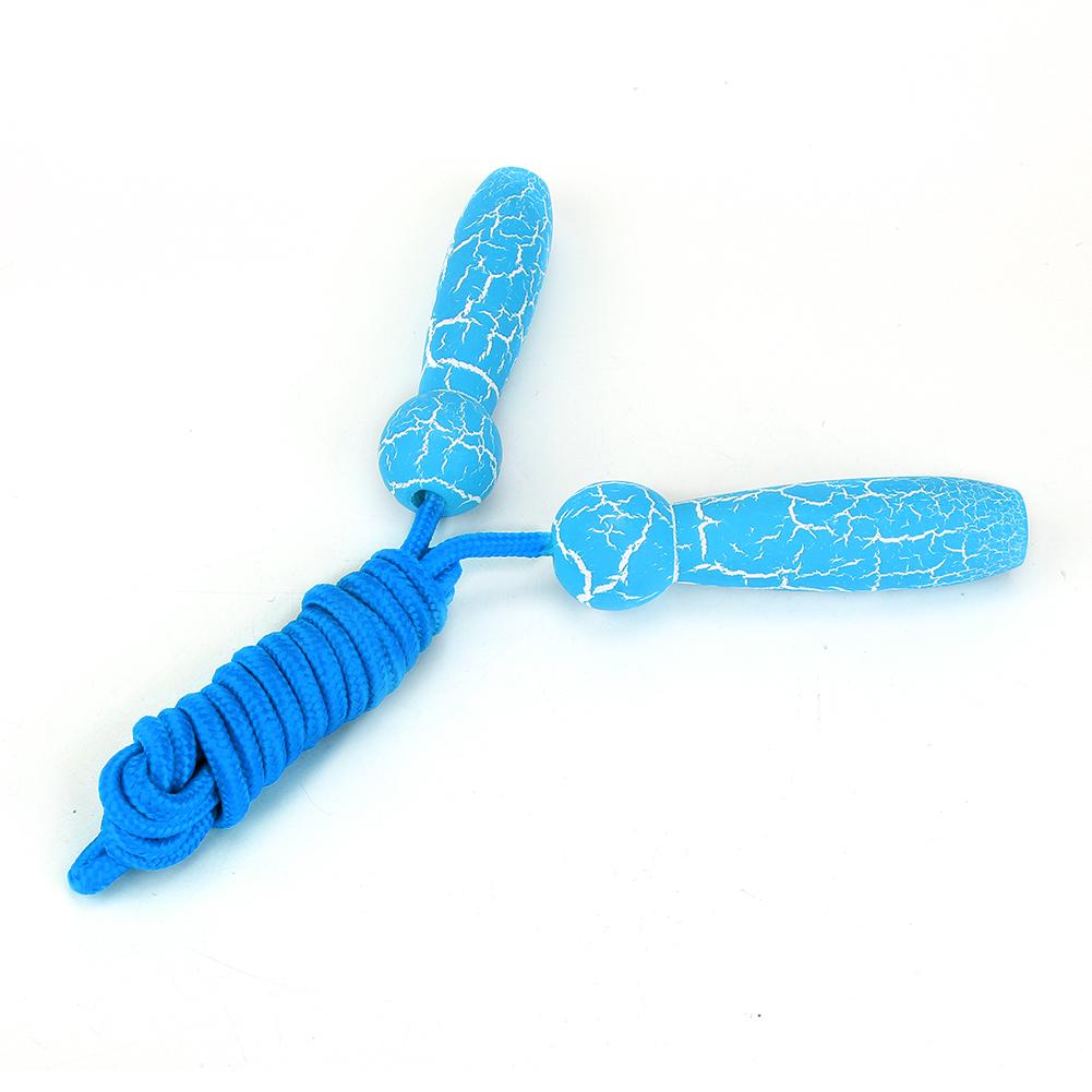 Wooden Adjustable Skipping Rope Fitness Children Students Adult Jump Ropes ToyBlue