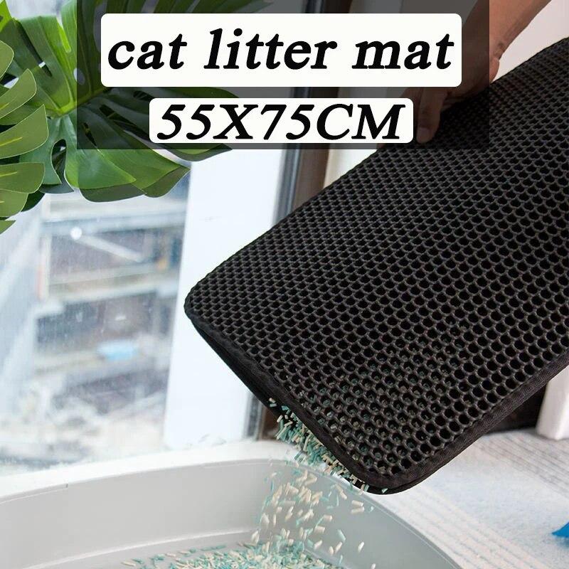 Cat Litter Mat Pet Toilet Waterproof Double Layer Pet Litter Box Mat Nonslip Sand Cat Washable Mat Clean Pad Pet Clean Supplies