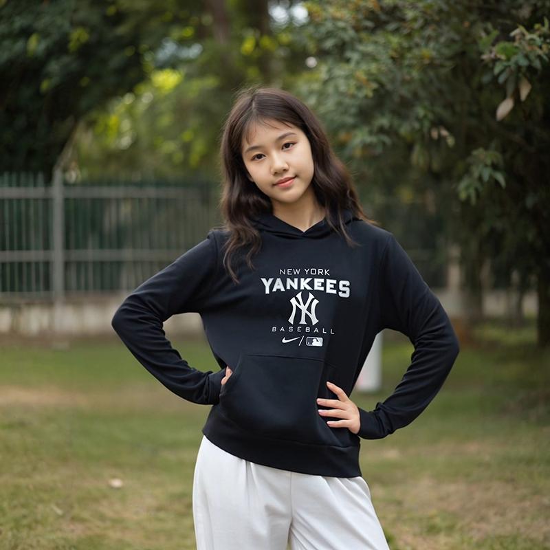 Nike Sweatshirt Casual Skin-Friendly Stylish Versatile Kids Tops Black 3Z3B3SBGY-NYY