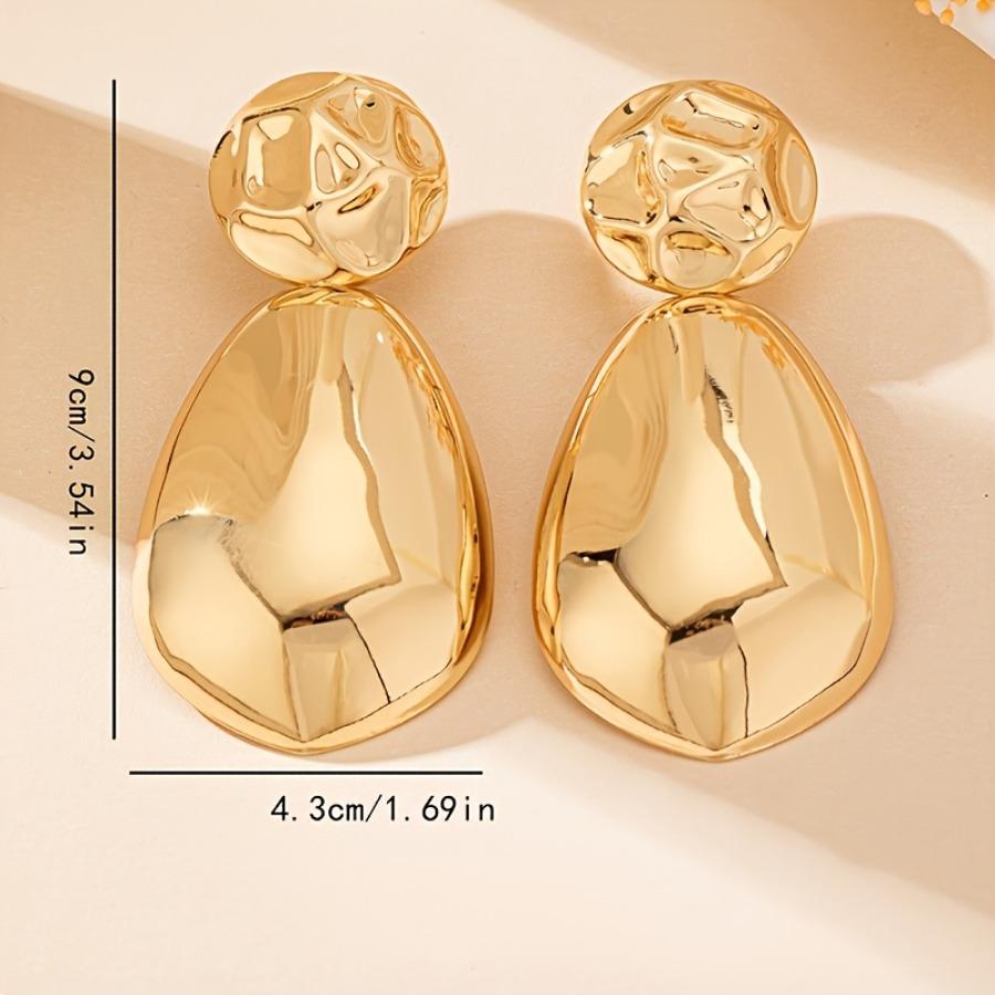 1 Pair Exaggerated Fashionable Atmospheric Three-Dimensional Irregular Spherical And Teardrop-Shaped Design Ear Studs with for Daily Wear