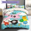Barbapapa3 Pattern Bedding Quilt Set  Home Decoration  Gift (1 * Duvet Cover + 2 * Pillowcase  Without Core)