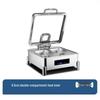 ZISIZ Electric Stainless Steel Chafing Dish with Visible Lid