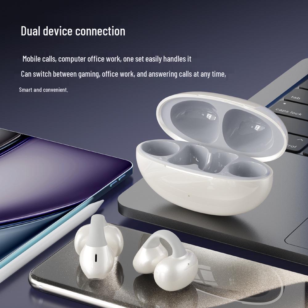 New Wireless Ear Clip Headphones: Painless Long-Wear, In-Ear Noise Cancelling, Long Battery Life, Bluetooth.