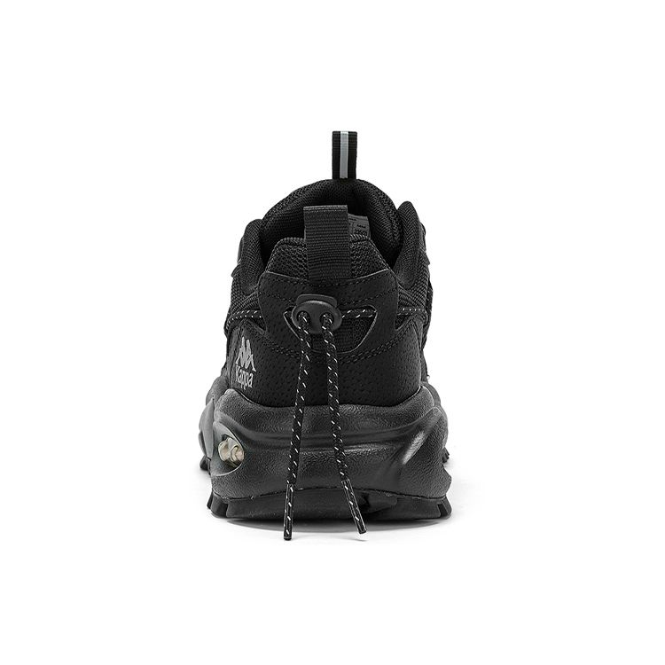 Kappa Fabric Synthetic Leather Retro Casual Shock Absorbing Non-Slip Wear-Resistant Low-Top Dad Shoes Unisex Sneakers Black Silver K0CY5MC53-990