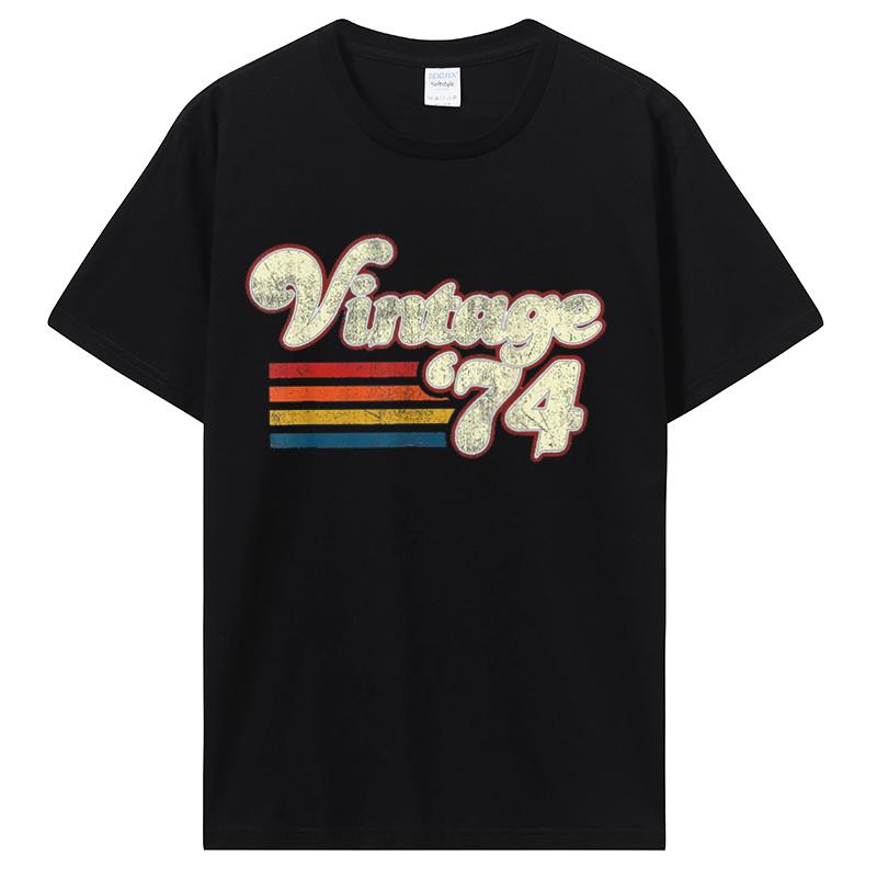 

Старая Винтажная 1974 День Рождения Мужчины Женщины Футболка Жена Муж Подарки на День Рождения Надписи Цитата Графическая Одежда Футболка Оверсайз 4XL