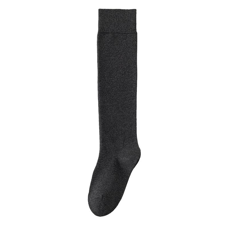 Women's Autumn Pure Cotton Anti-drop Thigh-high Socks Anti-odor and Sweat-absorbing Black Socks Women's Autumn and Winter Knee-high Socks