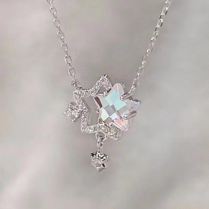 

Shining Gemini Symphony Star Necklace New Niche Premium Clavicle Chain Summer Women s Necklace