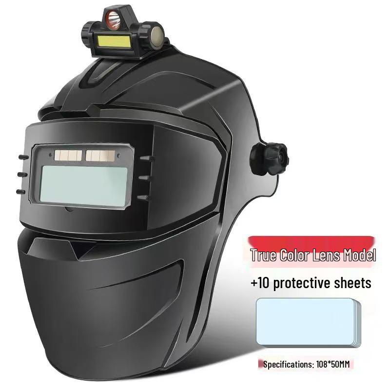 Selbsttönende Schweißmaske zum Aufsetzen auf den Kopf mit Blendschutz und Argon-Schutz
