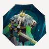Parapluie Roi Squelette AFK Journey, Parapluie Pliable Soleil Pluie Personnage de Jeu Fantastique
