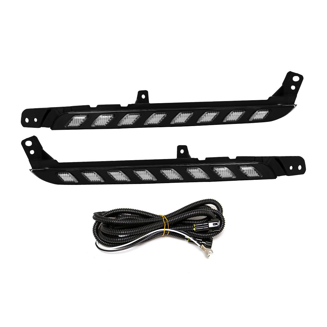 

Для Toyota Hilux Revo 2020 2021 автомобильные светодиодные дневные ходовые огни DRL двухцветные фары указателя поворота с проводом 12 В водонепроницаемые