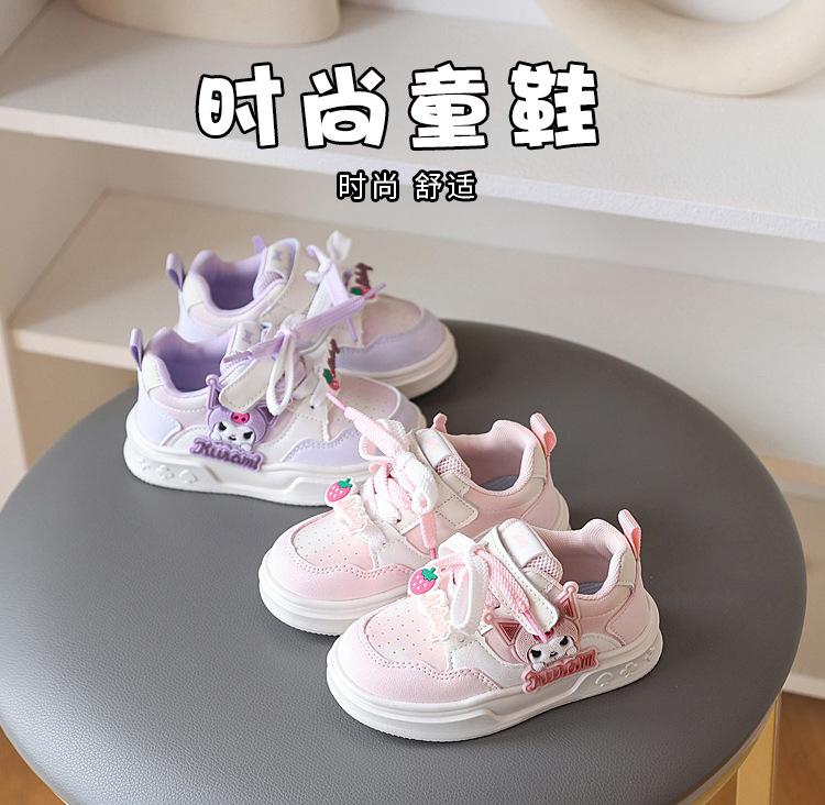 Spring Autumn Girls Cartoon Sneakers Lightweight Soft Sole Casual Shoes For Toddlers Fashionable Baby Walking Shoes