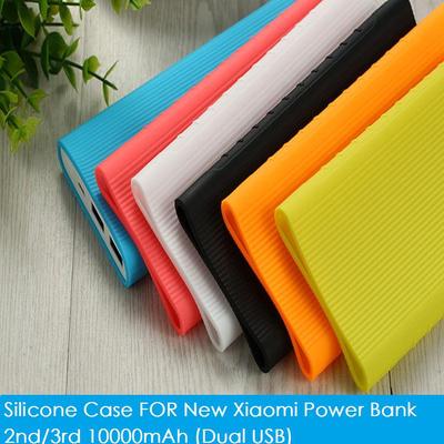 Soft Silicone Protective Skin Cover Case for New Xiaomi Power Bank 2nd II /3rd III 10000mAh Dual USB