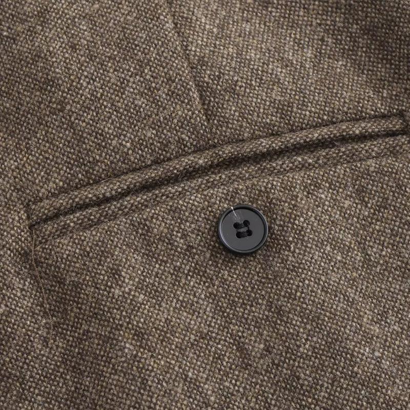 Women's Versatile Vintage Slim Suit Set Autumn Winter Long Sleeve Lapel Single Breasted Jacket Straight Leg Pants Two Piece Sets