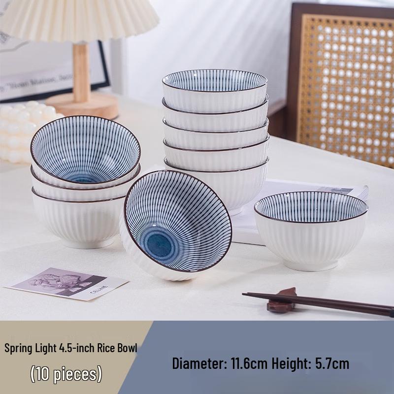 Underglaze Bone China 4.5-inch Bowl Set - Spring Light
