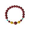 Natural Cinnabar and Realgar Turquoise Bracelet - Trendy Unisex National Style Gift