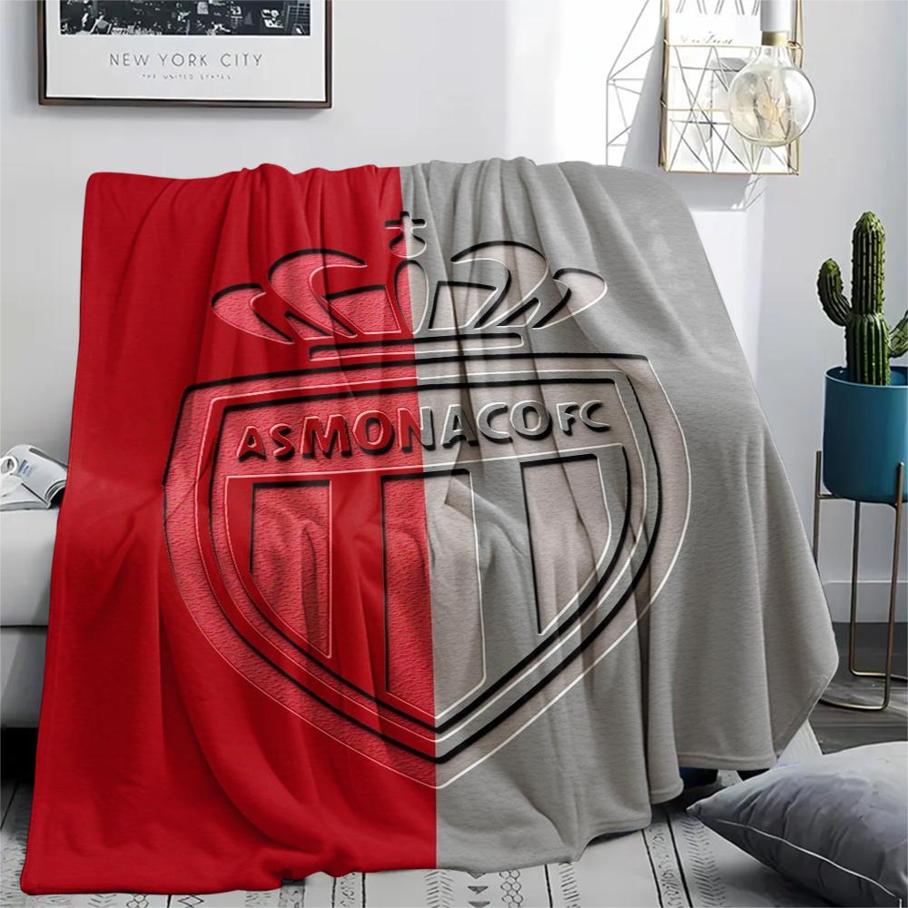 1PC AS Monaco F Print Flannel Blanket, High Quality Comfortable for All Seasons, Home Decor, Warmth and Comfort, Perfect for Christmas Gifts