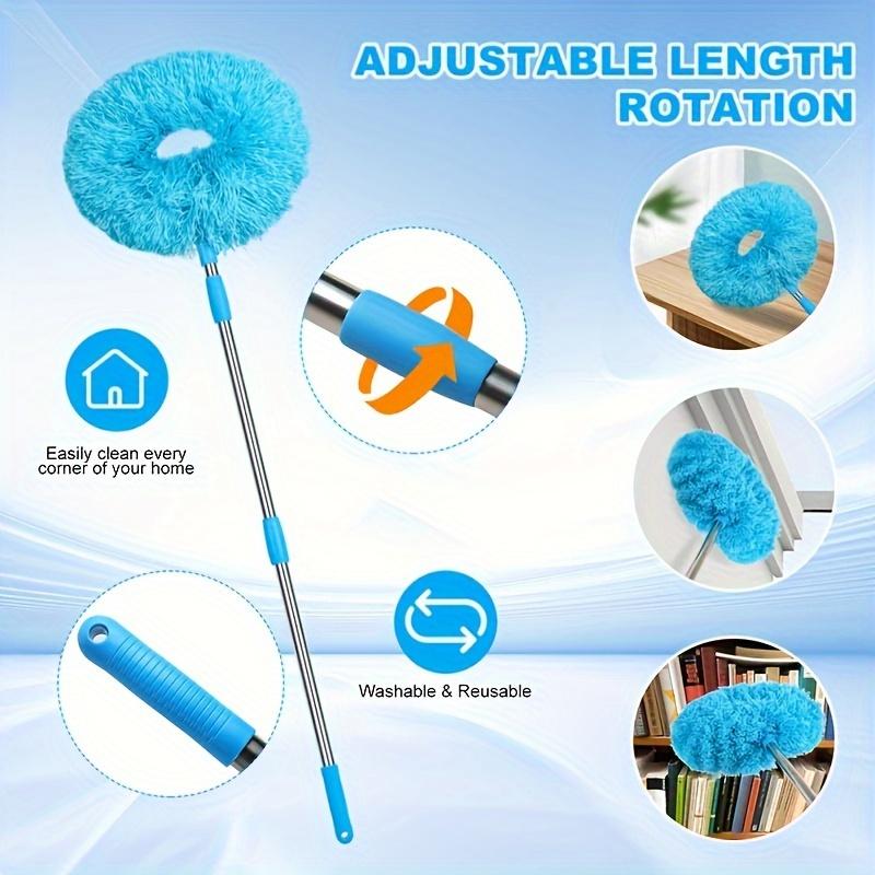 Microfiber Fan Cleaner With Extension Bar Dust Brush Removable and Washable for High Ceilings Furniture Household Cleaning Tools