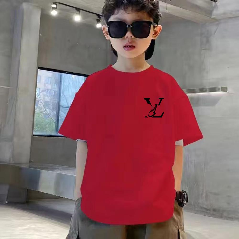 Sommer Luxusmarke Buchstaben Grafik Kinder T-Shirt Baby Junge Mädchen Kleidung Sport Kurzarm Baumwolle Kinder Mode