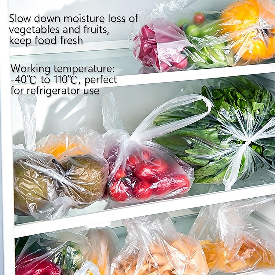 Vest Style Refrigerator Storage Bags, Roll Pack Tearable Fresh Keeping Pouches for Household Organization