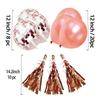 48pcs/set Rose Gold Series Balloon Party Decorations Wedding   Birthday Balloons