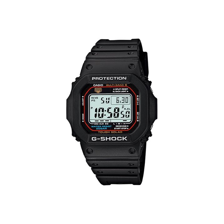 

Casio G-Shock Classic Series Solar Six-Channel Radio Wave Shockproof Waterproof Solar Quartz Movement Resin Strap Men Watches Black GW-M5610-1 Black Strap