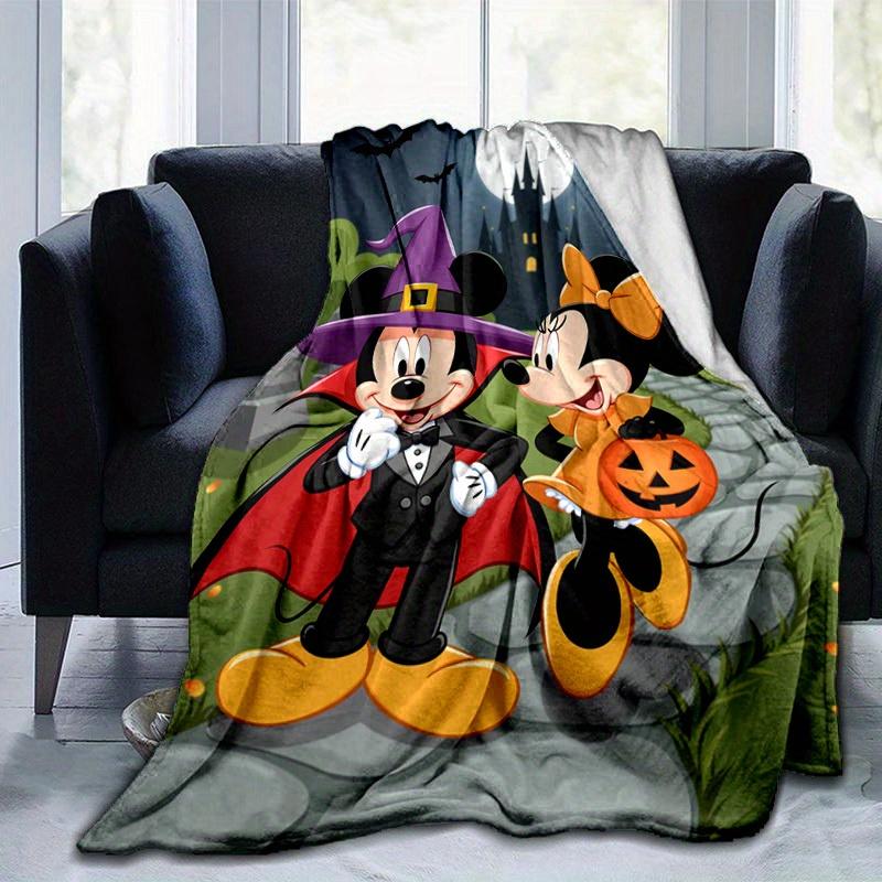 1pc, Halloween Themed Blanket, Perfect for Disney Fans, Seasonal Decor, Soft Flannel Throw Blanket, Living Room, Travel, Camping, Car Blankets, Beach,