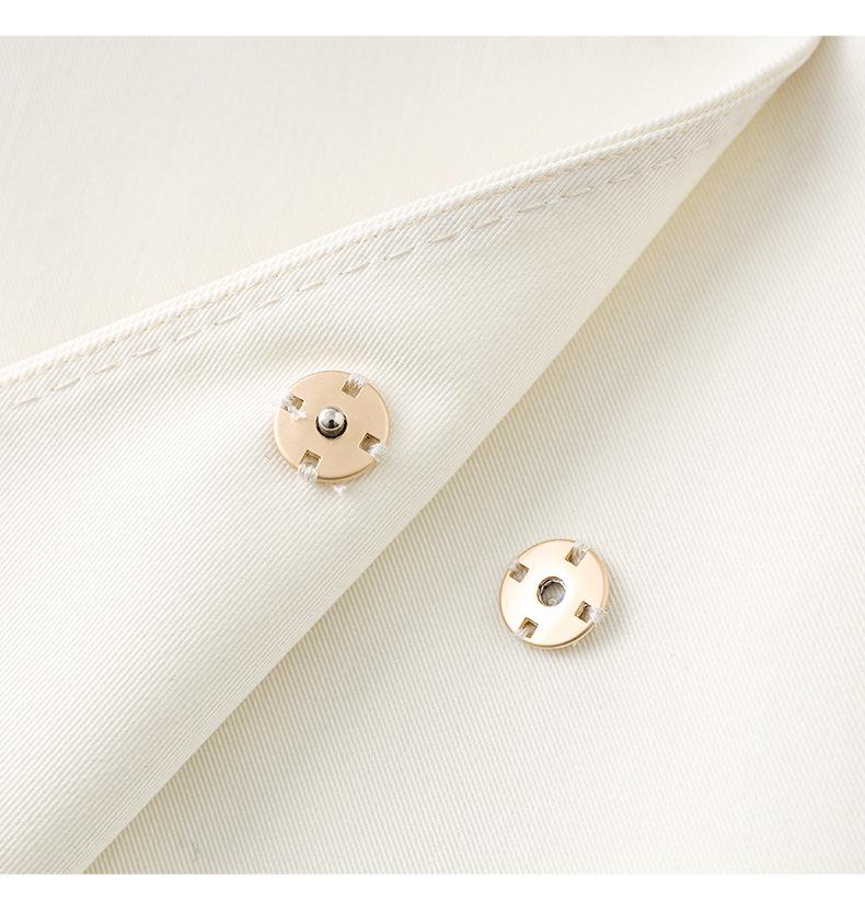 Women's Summer High-End Double-Breasted Slimming Suit Dress with Turn-Down Collar