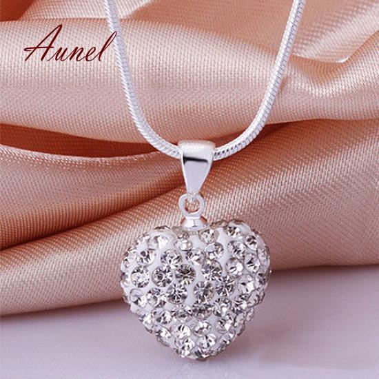 Smart Love Heart Pendant Choker Chain Necklace Jewelry