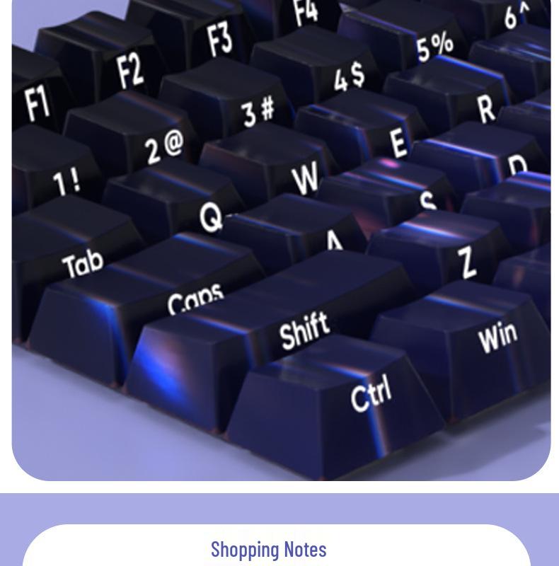 Anime-Themed PBT Dye-Sublimation Keycaps Set with Side Engraved Translucent Design
