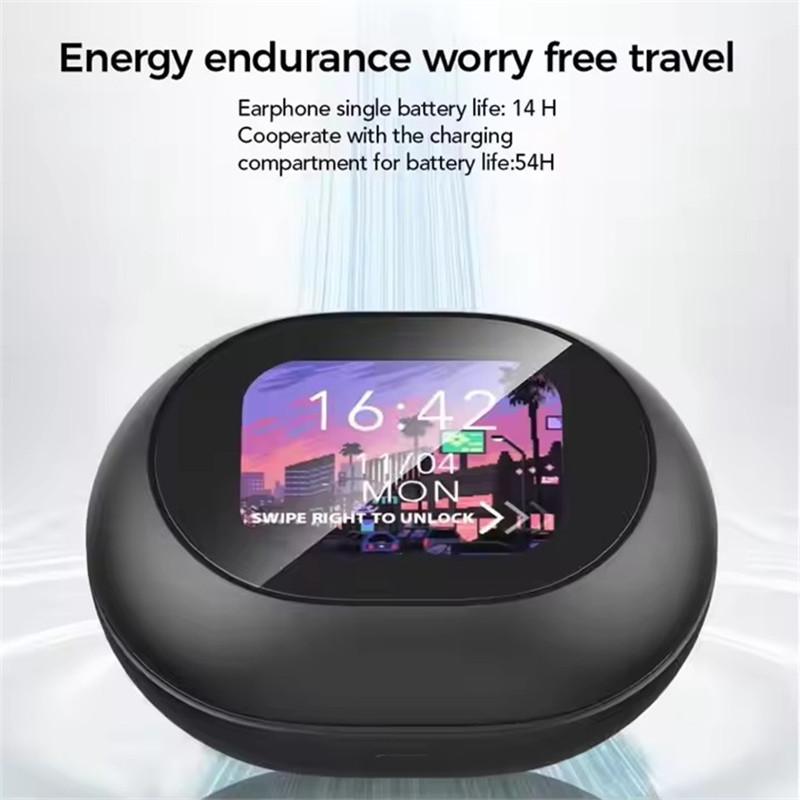 Translator Earphones AI Translation Bluetooth 5.4 Earbuds Sport Headphone Touch Screen Wireless Headsets for Android iOS Workout Gym Sports