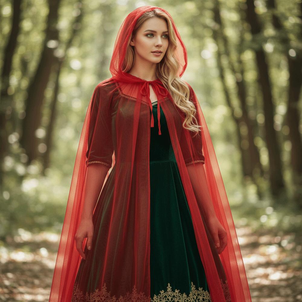 Creative Gift With Oversized Hood Halloween Hooded Cloak Lace-Up Vintage Overcoats Black Color Cosplay Costume