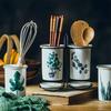 Chopstick Holder, Chopstick Rack, Drain Rack, Kitchen Dish Storage, Drainage Hole, Ceramic, Creative, Fashionable, Plant-Shaped, Cute, Home Kitchen Di