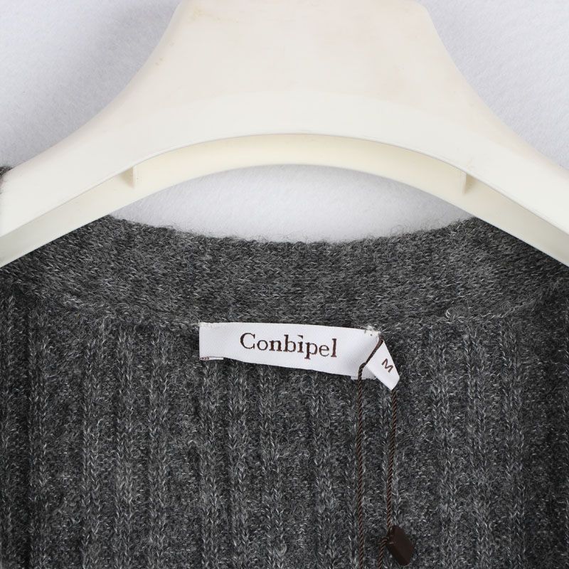 Sunshine House Spring Export European and American plus Size Women's Clothes Loose Cable Stitch V Neck Long Sleeve Sweater Coat Knitwear Cardigan