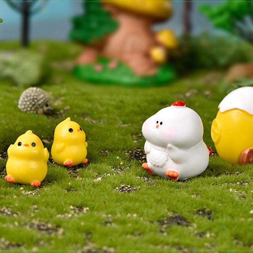 Decor Hen Chicken Miniatures Figurines Fairy Garden Ornaments Home Decorative Micro Landscape