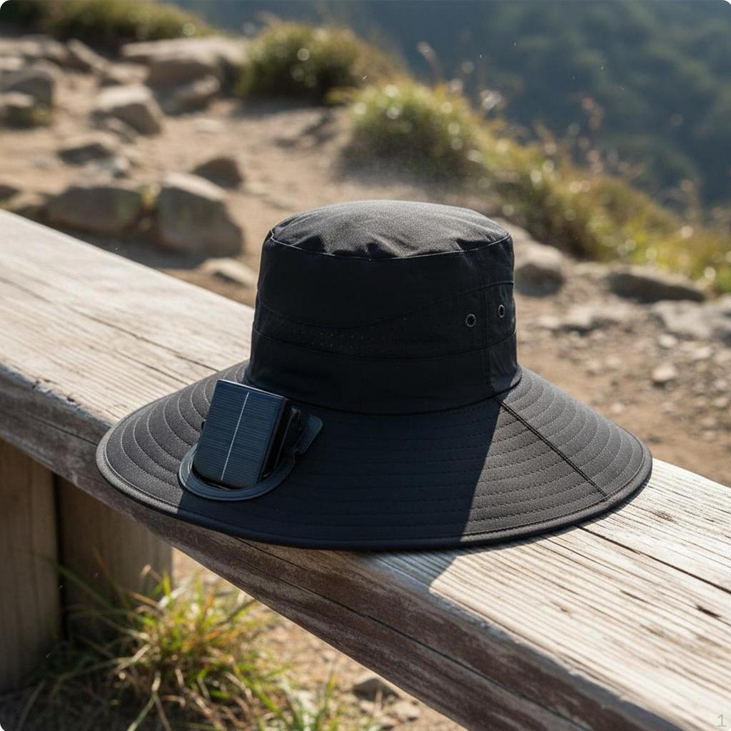 Solar Fan Hat Universal Fit Fisherman with Lightweight Outdoor Headwear for Fishers,