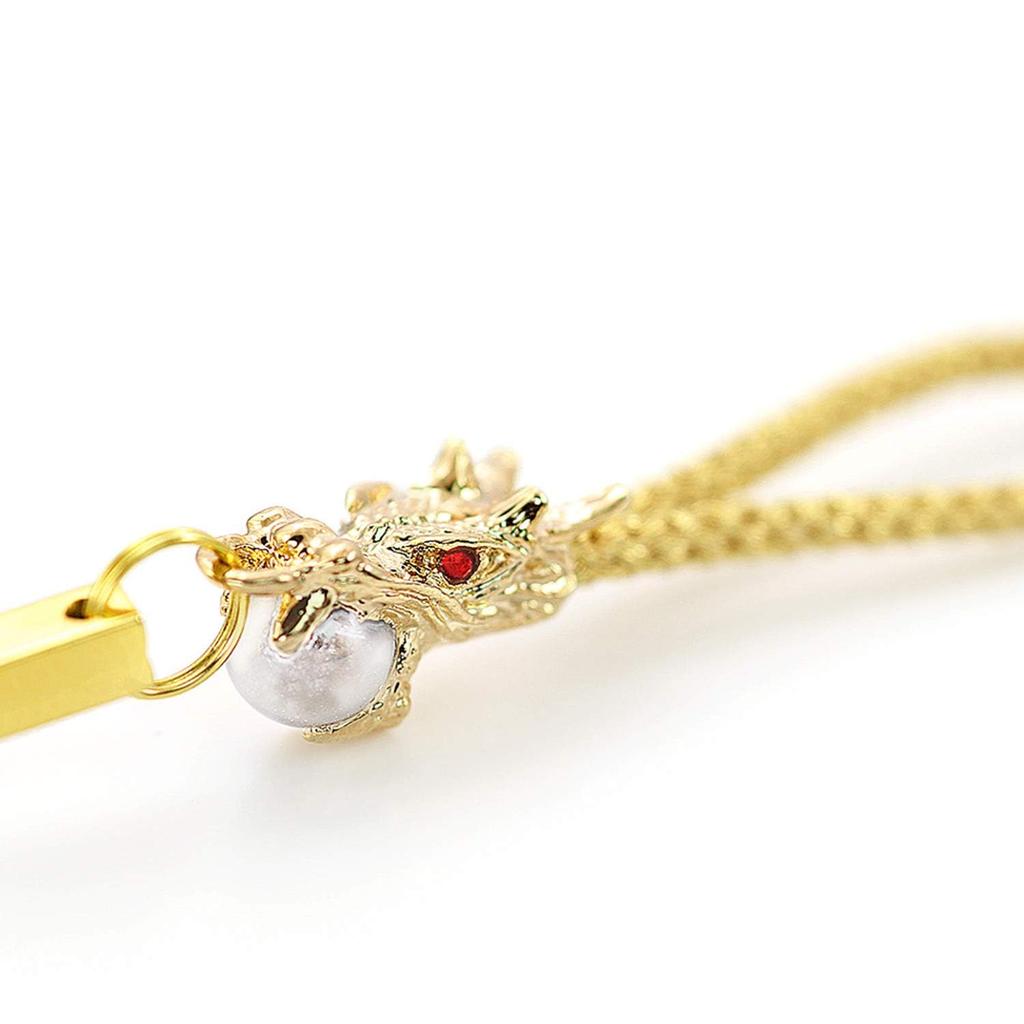 Rising Dragon Crystal with Backing Card [Balzas] Strap, Dragon, Keychain, Dragon, Amulet, Gold,