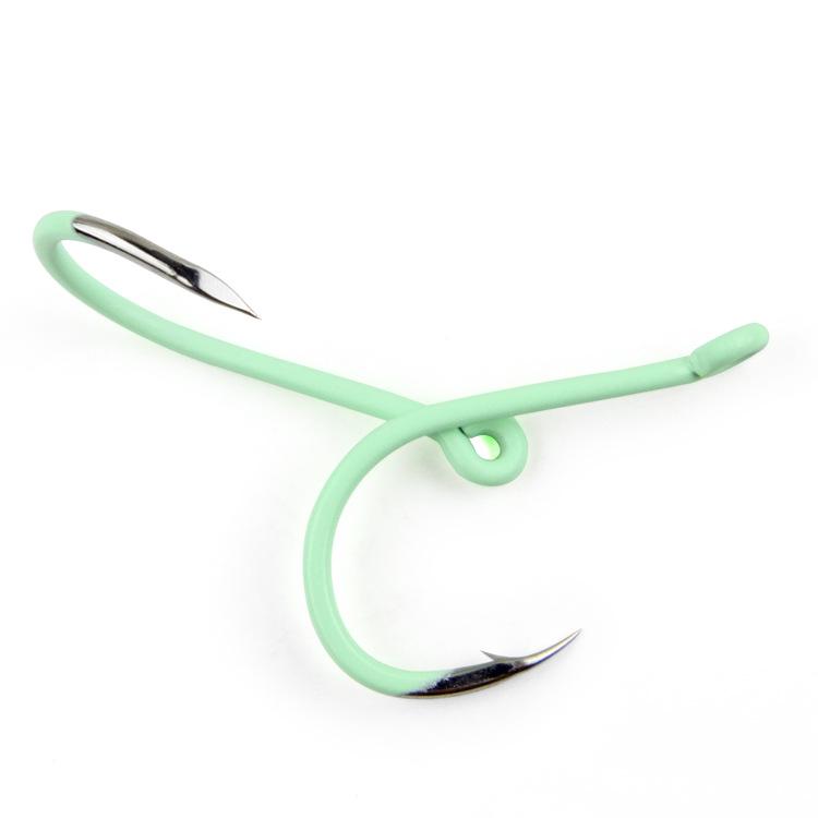 Luminous Double-Shank Bent Mouth Deep-Sea Fishing Hook