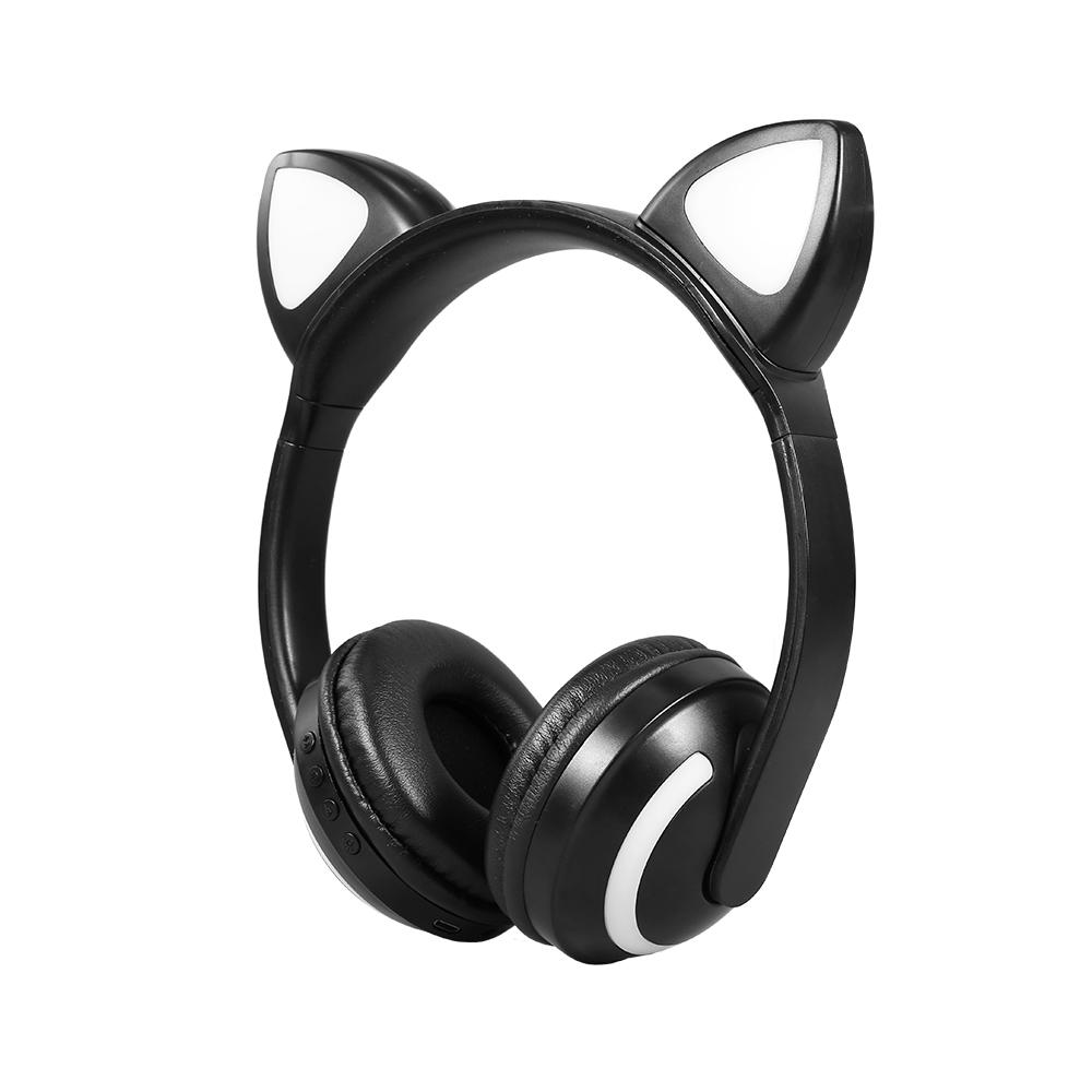 Buy LED Cat Ear ZW_19 Headset RGB 7_Color Lights Noise Cancelling Headphones BT 4.2 Kids