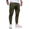 Men Solid Drawstring Loose Casual Athletic Long Jogger Pants