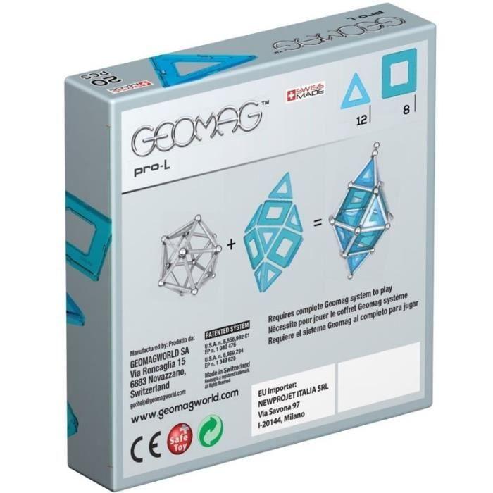 Geomag Pro-L Pocket Panels - GEOMAG - 20 pièces - Bleu