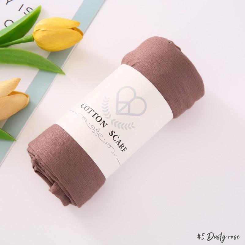 Fancy Fine Pleated Rayon Cotton Scarves Micro Crinkle Soft Cotton Long Shawl Factory Hemming Cheap Price Hijab