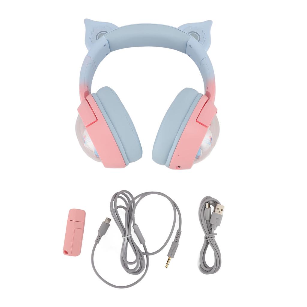 2.4GHz Wireless Gaming Headset Lossless Sound USB Type C BT 3.5mm Headphone for Laptop Phone