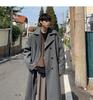 Men's British Style Wool Trench Coat - 2024 Autumn/Winter Trend, High-End Mid-Length Thick Jacket