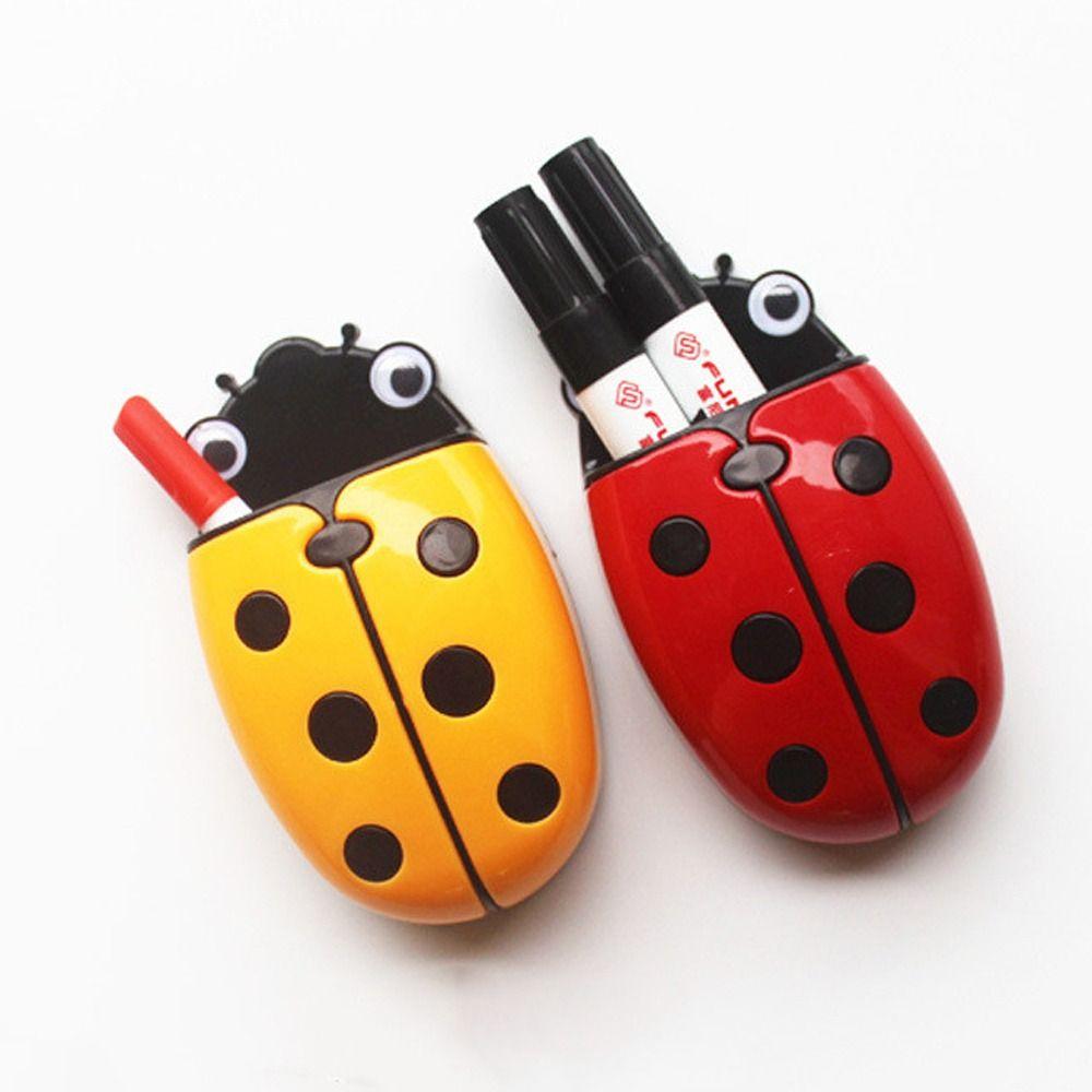 Ladybug Shape Whiteboard Marker Holder Storage Box Magnetic Erase  Office Supplies