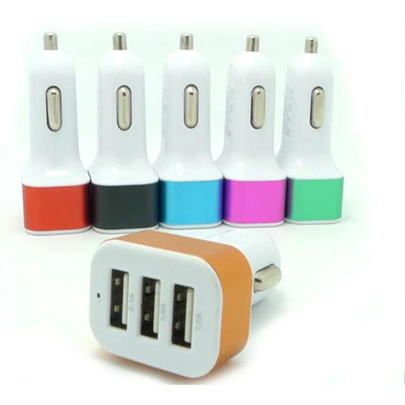 

USB 3 Ports Bullet Car Charger 5V 2.1A & 1A Quick Charge Fast Car Cigarette Lighter Adapter for GPS Cell Phone MP3,Input 12V-24V